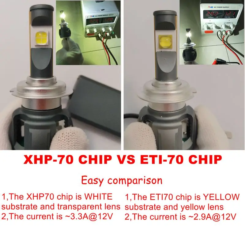 2 шт. X70 H4 H7 H1 9005 9006 автомобильная светодиодная лампа для фары H11 H8 D1S D2S D4S hp светодиодный светильник чип 120 Вт 15600LM и противотуманных фар с возможностью креативного освещения 6000K