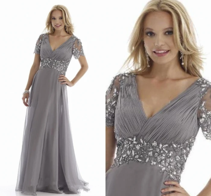 

Casamento 2020 элегантные серые фотообои с V-образным вырезом женское платье с короткими рукавами и оборками для выпускного вечера