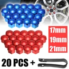 Колпачки для гайки колеса 171921 мм, универсальные защитные чехлы красного и синего цвета для колесные гайка с болтом с инструментами для снятия, 20 шт.