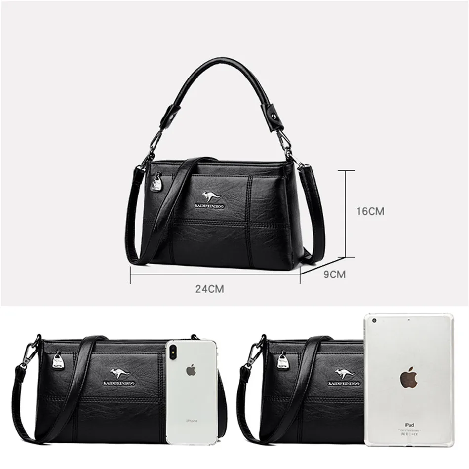 Роскошные сумочки женские сумки дизайнерские через плечо с 3 отделениями для