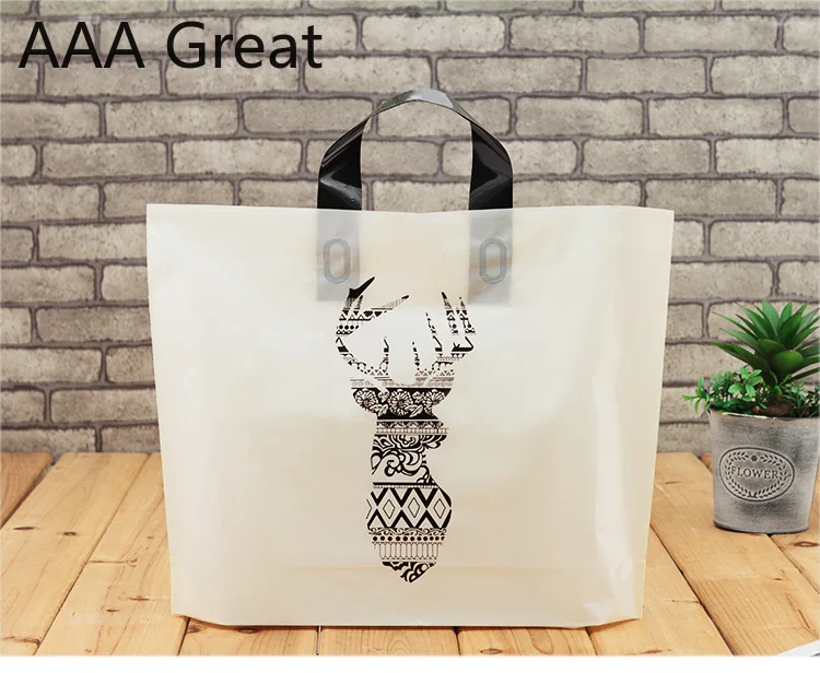 Пластиковые подарочные пакеты 50 шт./лот тканевые для хранения и покупок с ручкой