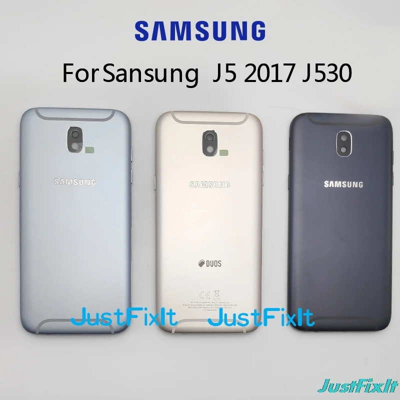 

For SAMSUNG Galaxy J5 2017 J530 J530F Back Battery Cover Door Rear Glass Housing Case Replace Battery Cover