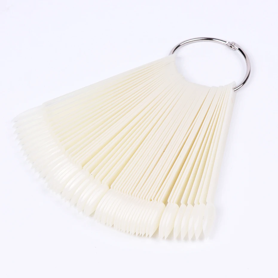 Прозрачные черные накладные насадки для дизайна ногтей Овальный веер стильный