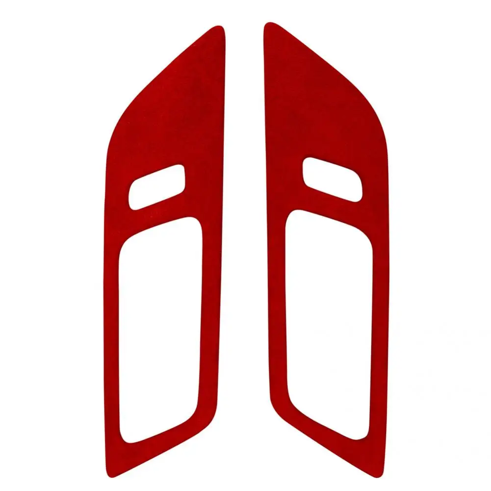 

Easy Installation 2Pcs Exquisite Car-style Suede Inner Door Handle Panel Frame Eco-friendly Panel Trim Cover Attractive