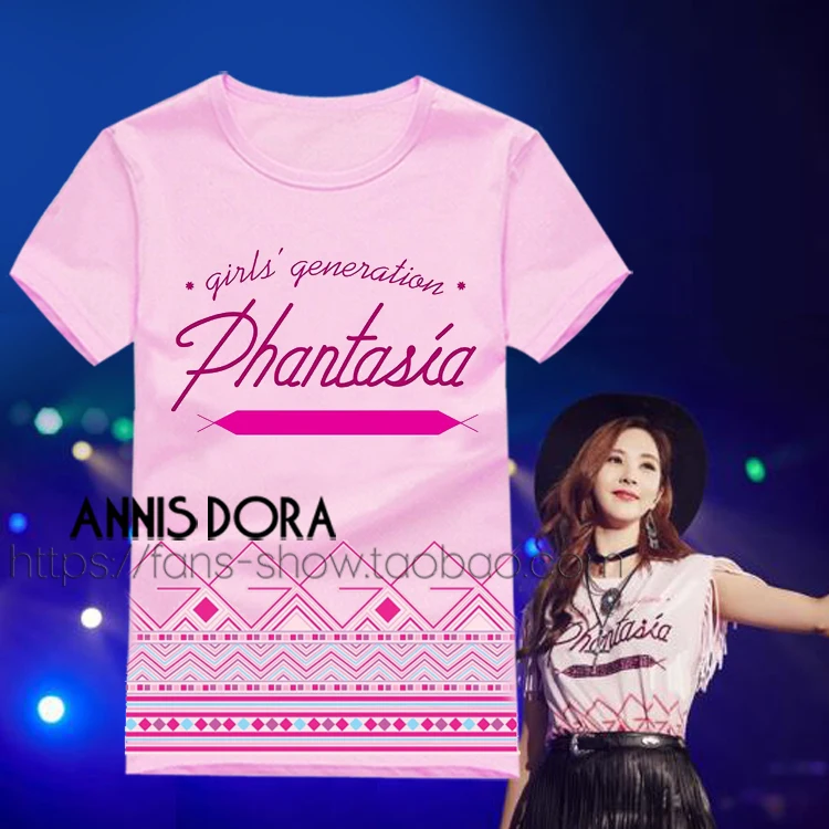 Kpop/футболка с короткими рукавами для девочек Поколение SNSD Phantasia в Японии YOONA YURI