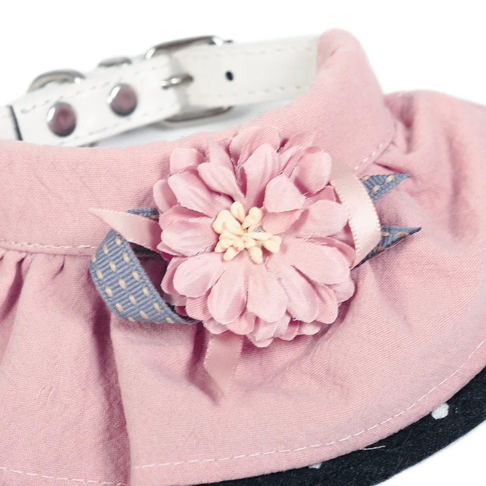 

Small Cute Pink Fashion Flower Chain Dog Collar Rope Medium Girly Female Chihuahua Puppy Dog Collars Puppy Pet Products II50GQY