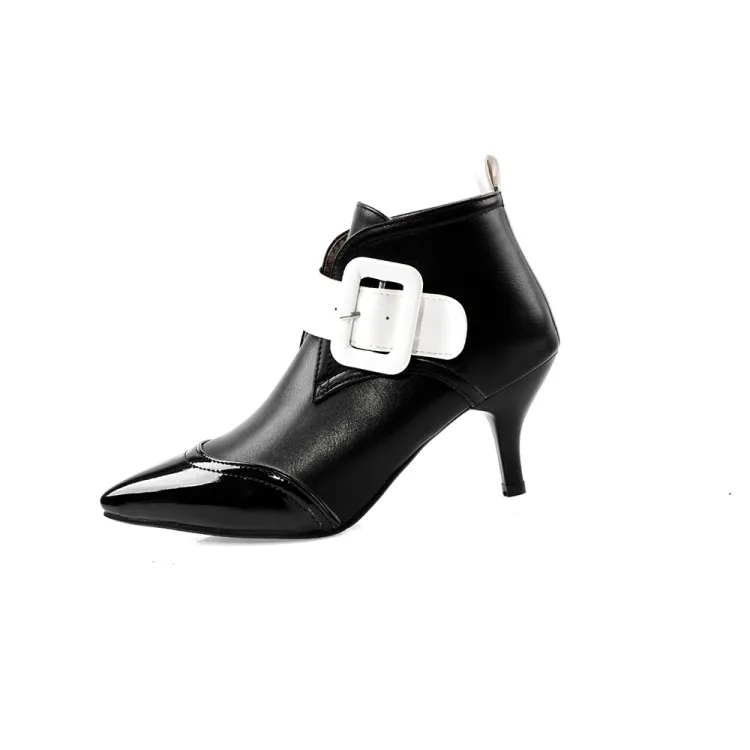 Модная женская обувь женские ботильоны с острым носком на высоком тонком каблуке