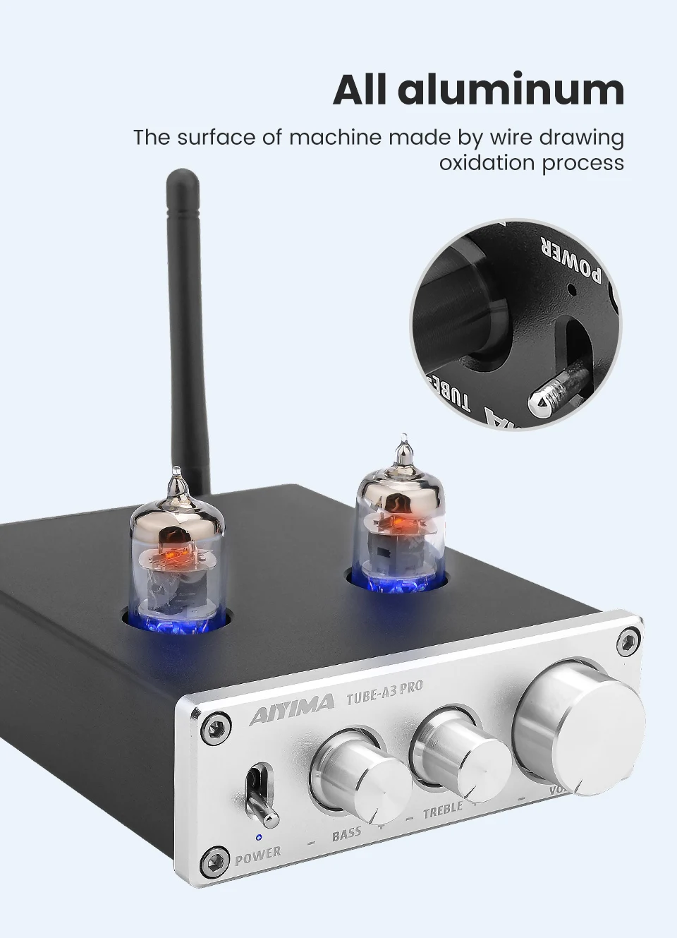 AIYIMA усилитель Bluetooth 5,0 6J1 ламповый Предварительный усилитель 12V домашний аудио предусилитель Ампер DIY домашний звук Театр