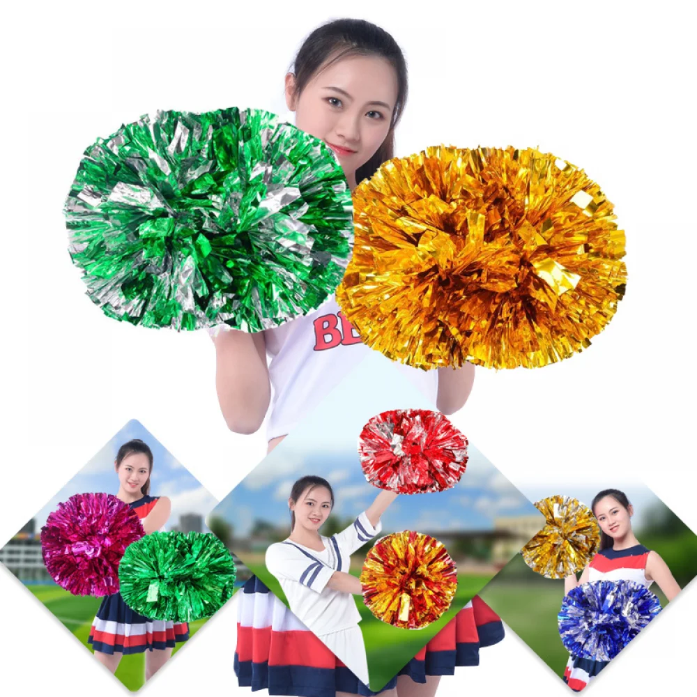 

Game Pom Poms Double Hole Handle Cheerleading Cheering Ball Sports Match Vocal Dance Party Concert Decor Spor Malzemeleri Sale