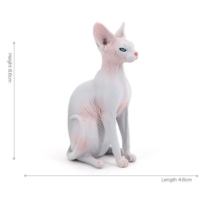 

Creative PVC Simulation Hairless cat Sphinx cat Animals Action Figure Toys Animal Model Figure Toys For Kids Animal Model Doll