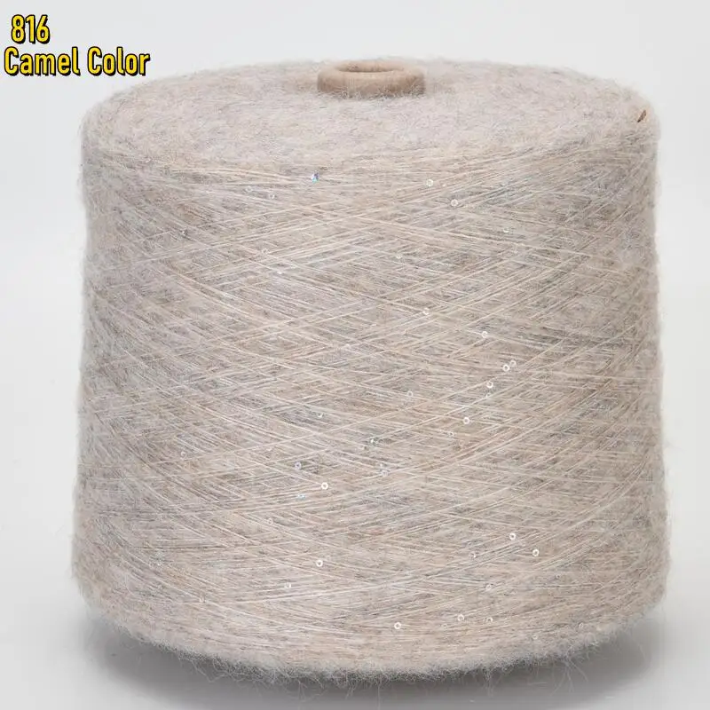 Destock 90% скидка Жа 50 г/мяч/Мохер пряжа с пайетками DIY Вязание шерстяные свитера