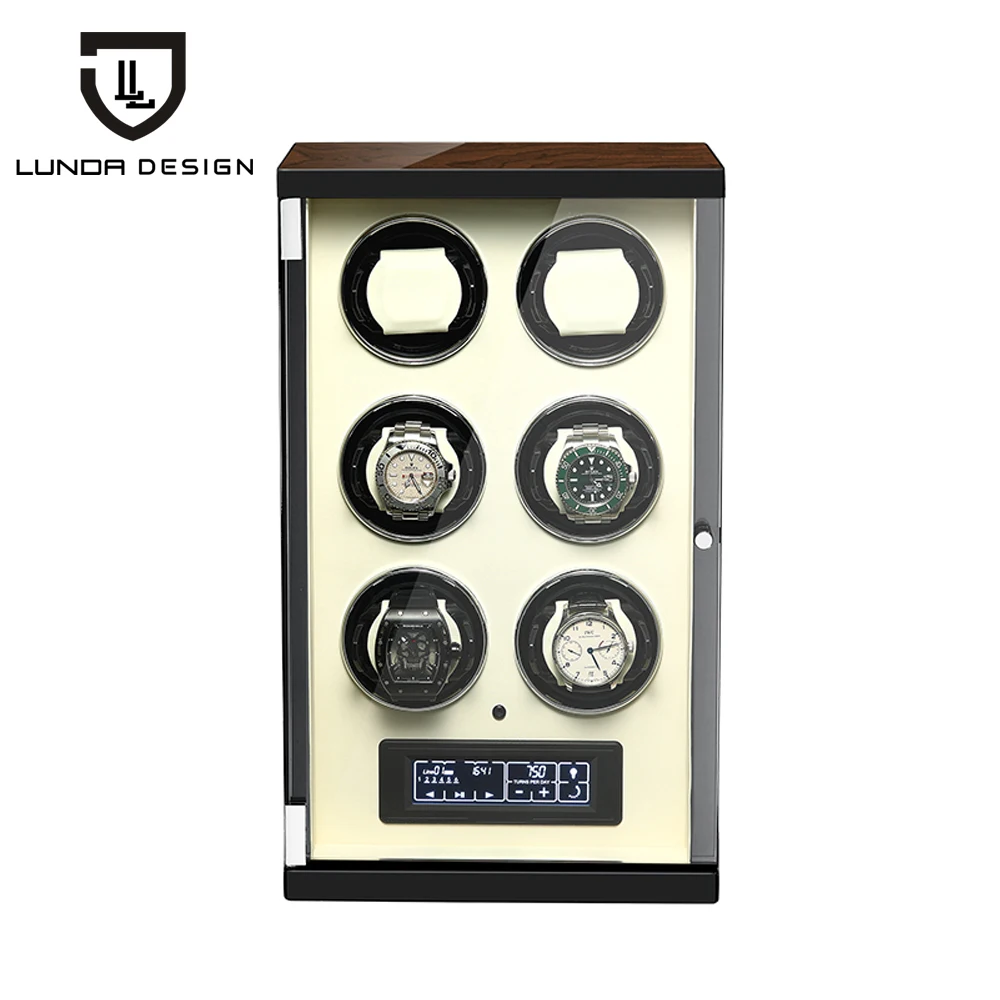 

LUNDA Automatic Watch Winder Box Uhrenbeweger Mechanical Display 1/2/4/6 Slots Male watch Automatic