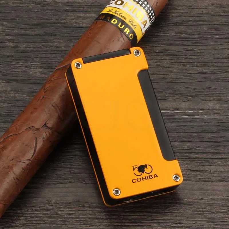Газовая зажигалка COHIBA Бутан 1 фонарь зажигалки металлические Роскошные для улицы