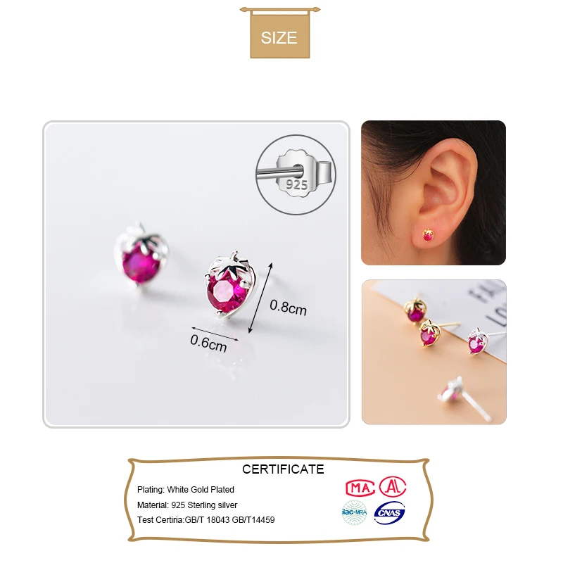 Trustdavis 925 пробы серебряные милые сверкающие розовые серьги гвоздики с фианитами в