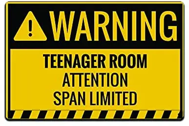 Жестяной знак Декор детской комнаты-Подростковая детская спальня настенная