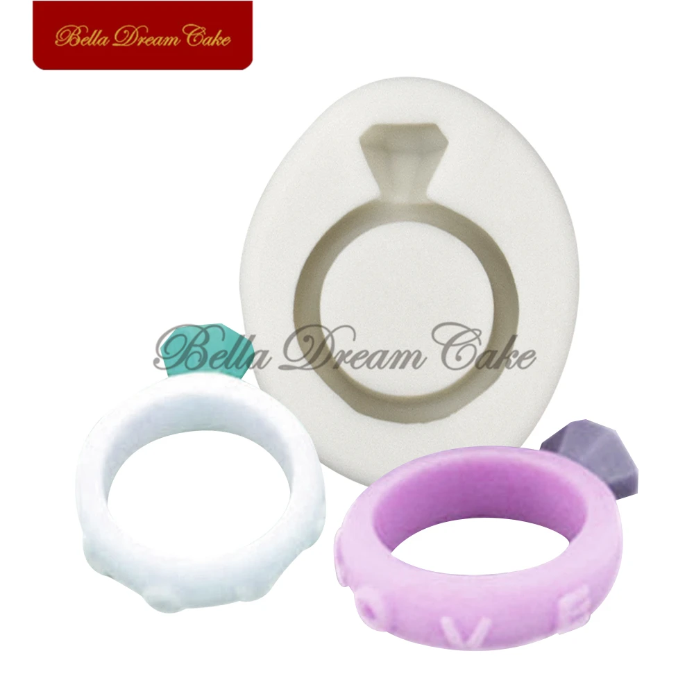 

Mini Diamond Ring Silicone Mold DIY Handmade Chocolate Fondant Cake Mould For Wedding Cake Decorating Tools Kitchen Bakeware