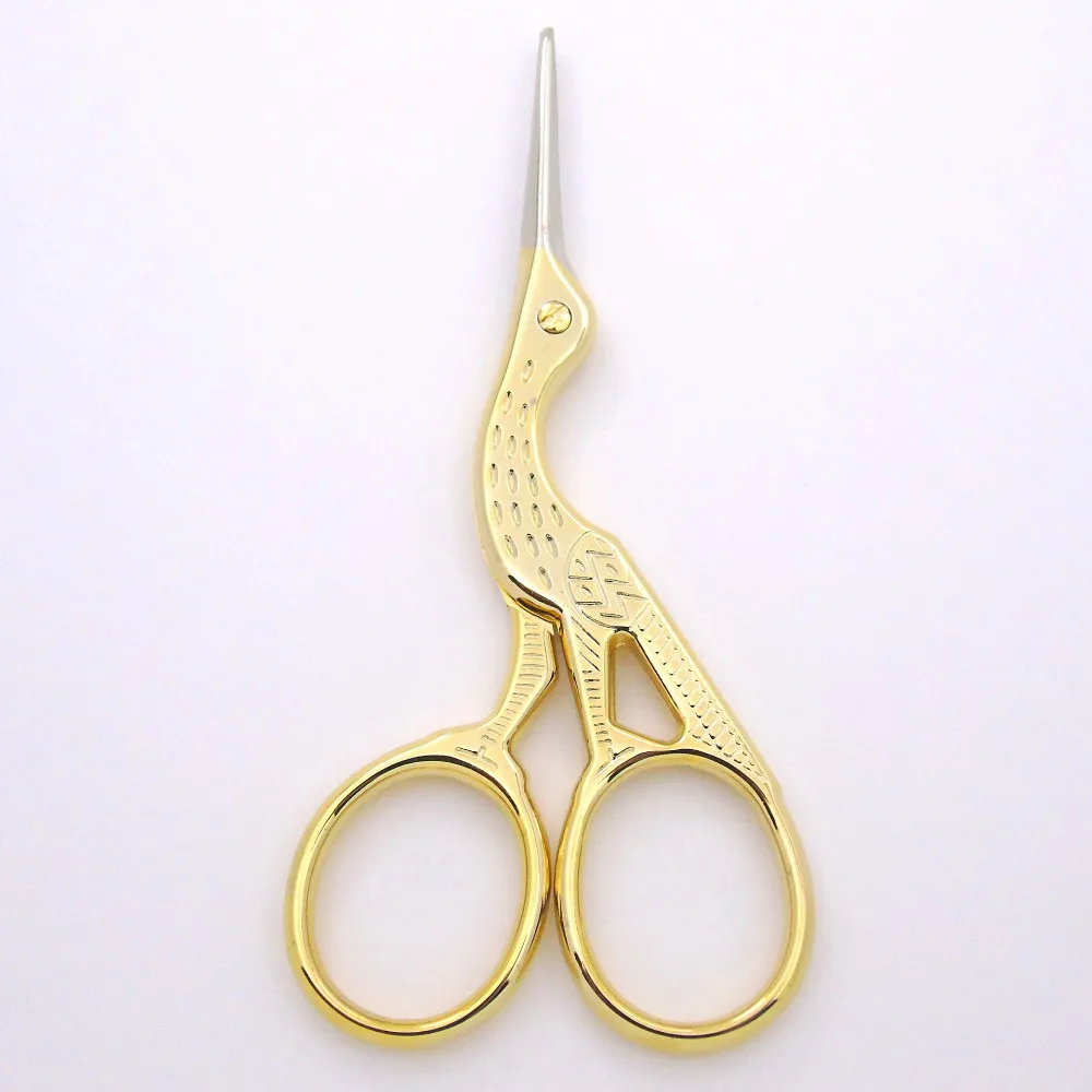 1Pc Retro Classic Gold Stork Sewing Scissors Trimming Craft Crane Tailor Handicraft Tool | Дом и сад
