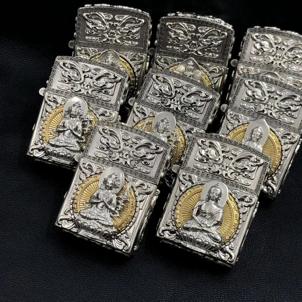 TH 8 видов стилей из тибетского серебра вращающийся обе стороны покровителя 12