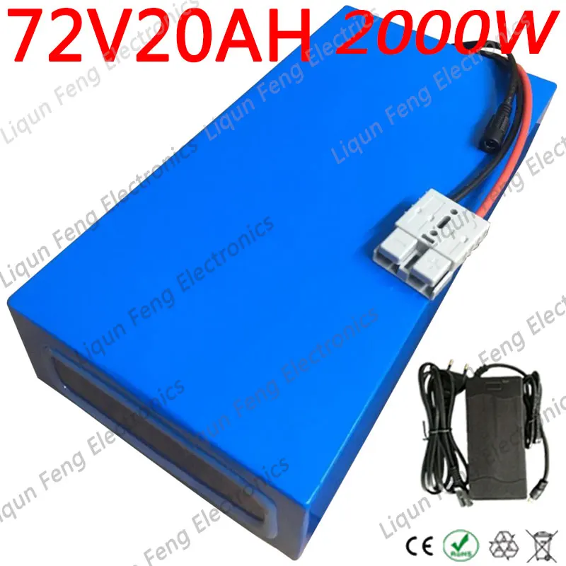 72V Батарея 72В Электрический велосипед 2000W 3000W электрический скутер 20AH литий