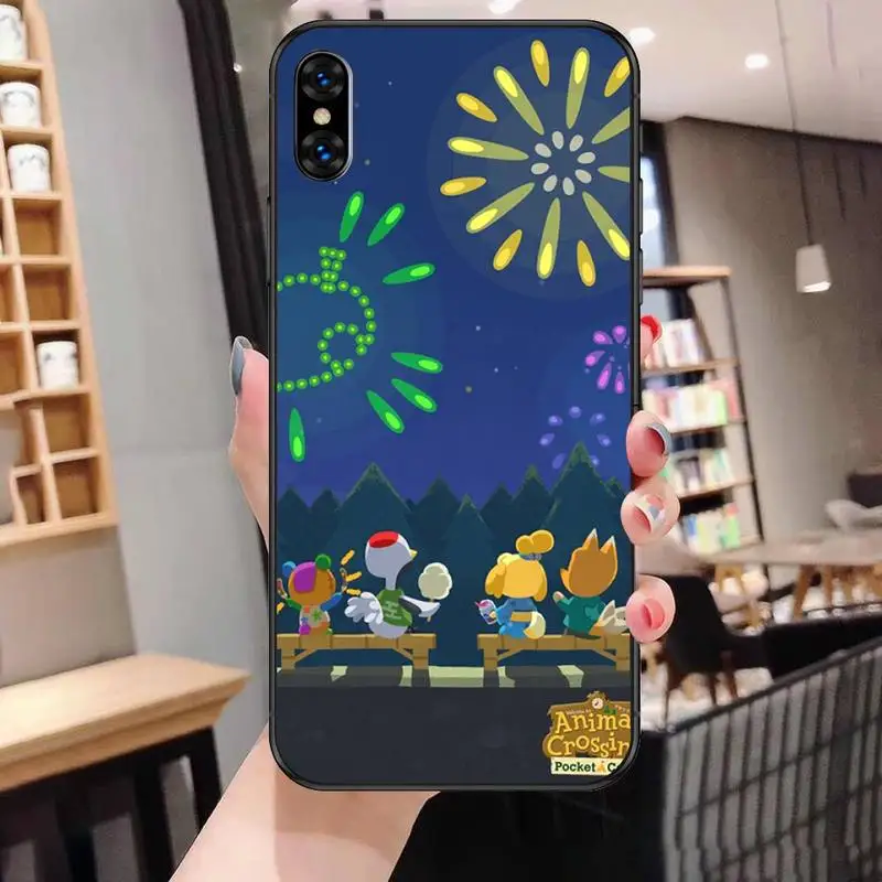 

Animal Crossing Phone Case For Black-Iphone 5 5s se 6 6s 7 8 11 12 X Xs Xr Pro Plus Max Mini Cover