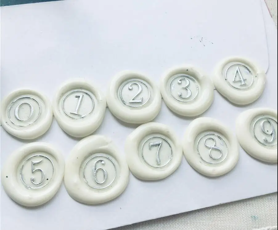 mark one number1.2cm 1 шт. мини цилиндрический уплотнительный воск латунный стержень винтажное уплотнение Рождественская печать для подарков конверт карта украшение с любовным желанием воск печать - Цвет: mark one number1.2cm
