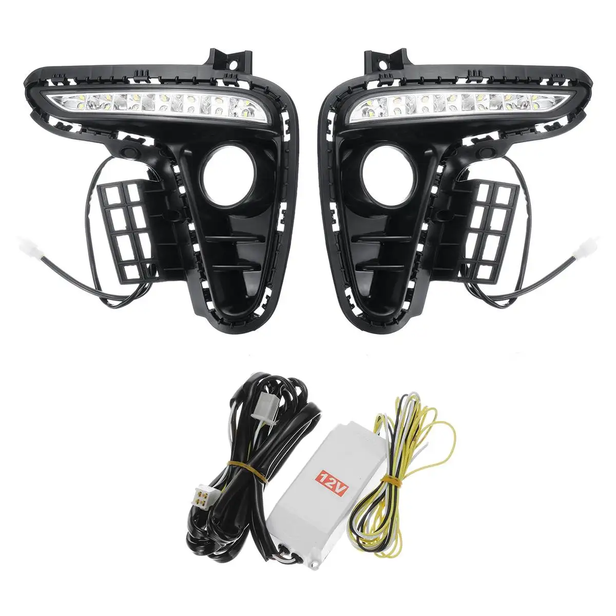 1 пара дневные ходовые огни для Kia Rio 2017 2018 желтый Поворотная сигнальная лампа