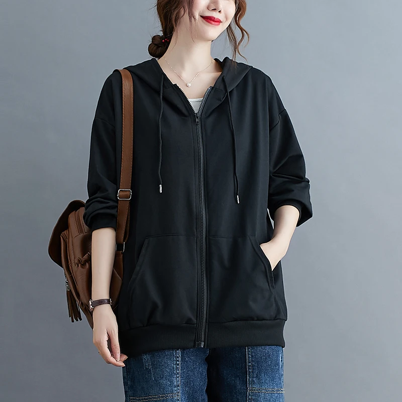 

Женская спортивная одежда LZMONE с капюшоном на новый год 2021, универсальный размер, прикрывающий живот, тонкий топ на молнии