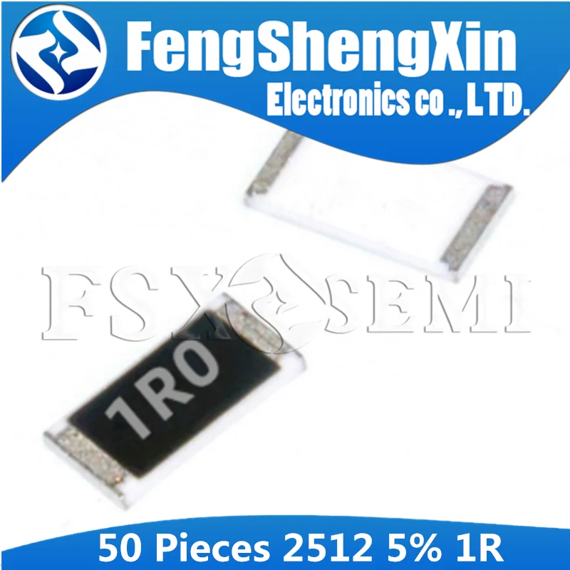 50 шт. 2512 SMD резистор 5% 1 Ом Вт 1R 1R0 6 4*3 2 мм|Резисторы| |