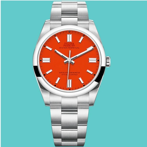 BP Maker 124300 New Model Men Watch 41MM Coral blue Dial Stainless Steel Watches Automatic Mechanical Movement Sapphire Glass | Наручные