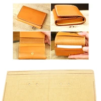diy leather craft cardholder name card bag wallet kraft paper sewing pattern hollowed stencil template 11 5x7 5x2 5cm