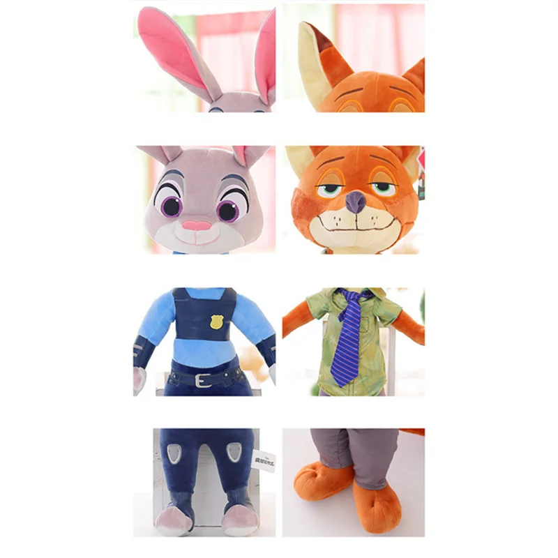 

2pcs/lot 40cm Movie Zootopia Plush Toy Cute Nick Wilde Rabbit Judy Hopps Plush Toys Doll Soft Stuffed Animals Toys Children Gift