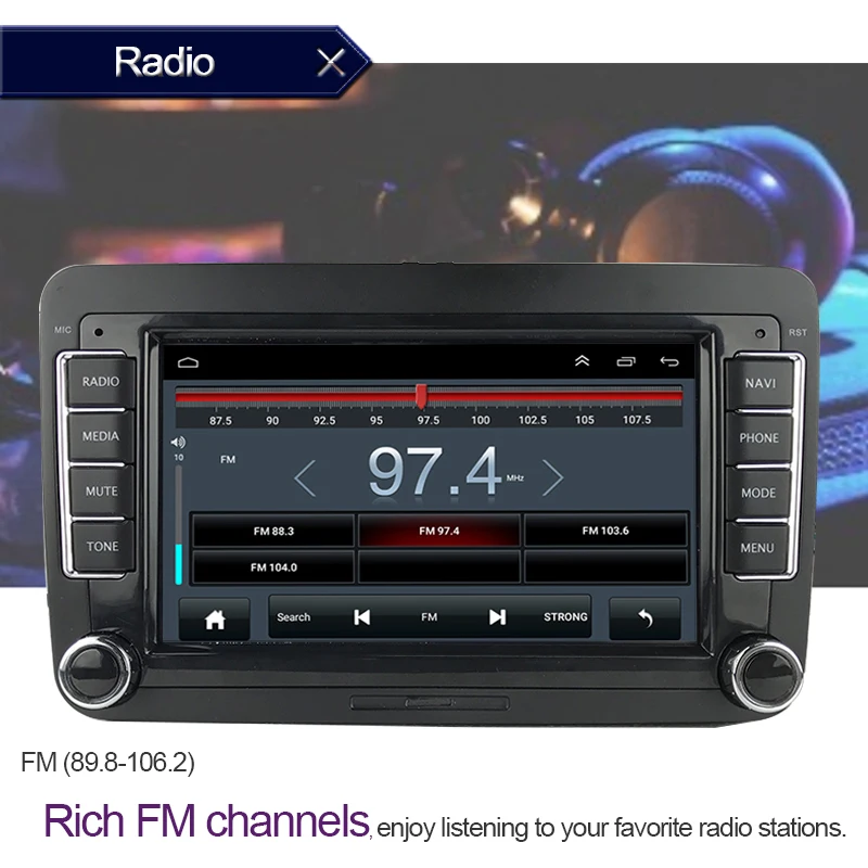 Зеркало с Навигатором GPS Link 2 Din автомобильный стерео приемник для Ford Canbus для VW Polo Volkswagen Passat мультимедиа для Android 7002VW