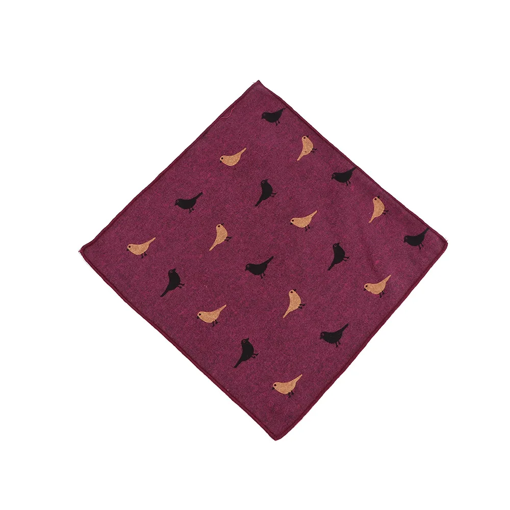 Винтажный носовой платок с рисунком птицы хлопковый Карманный квадратный