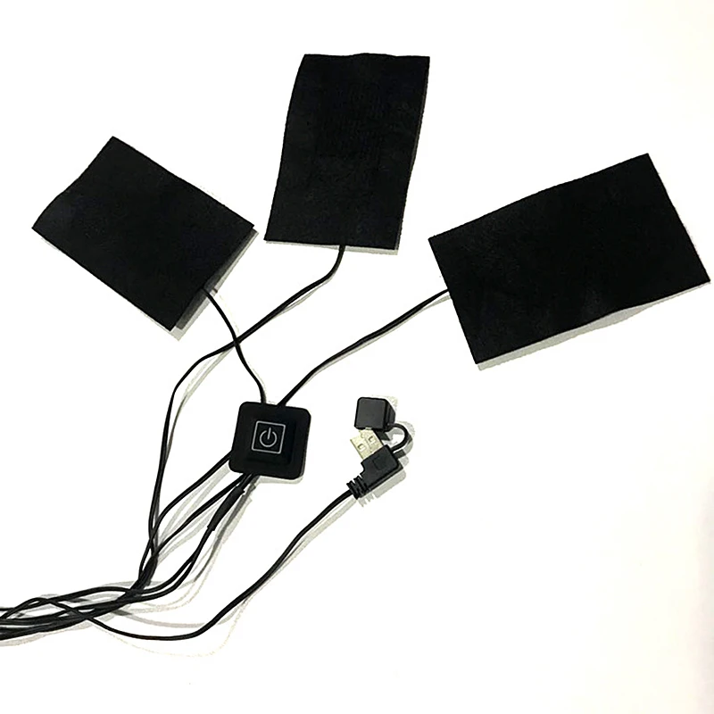 Горячая безопасная портативная обогрев грелка USB Заряженная теплая паста колодки водостойкое углеродное волокно нагревательная пластина для жилета куртка ткань