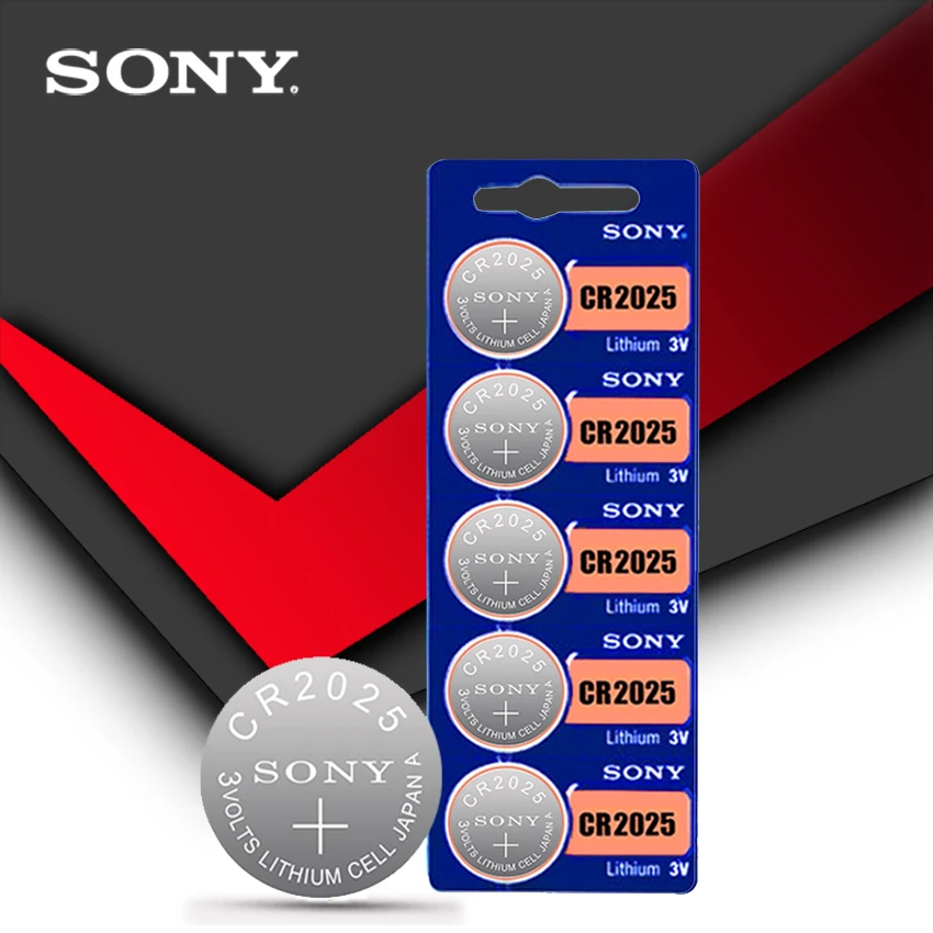 Батарейки кнопочные SONY cr2025 3 в Литиевые для часов калькуляторов веса 5 шт./лот |