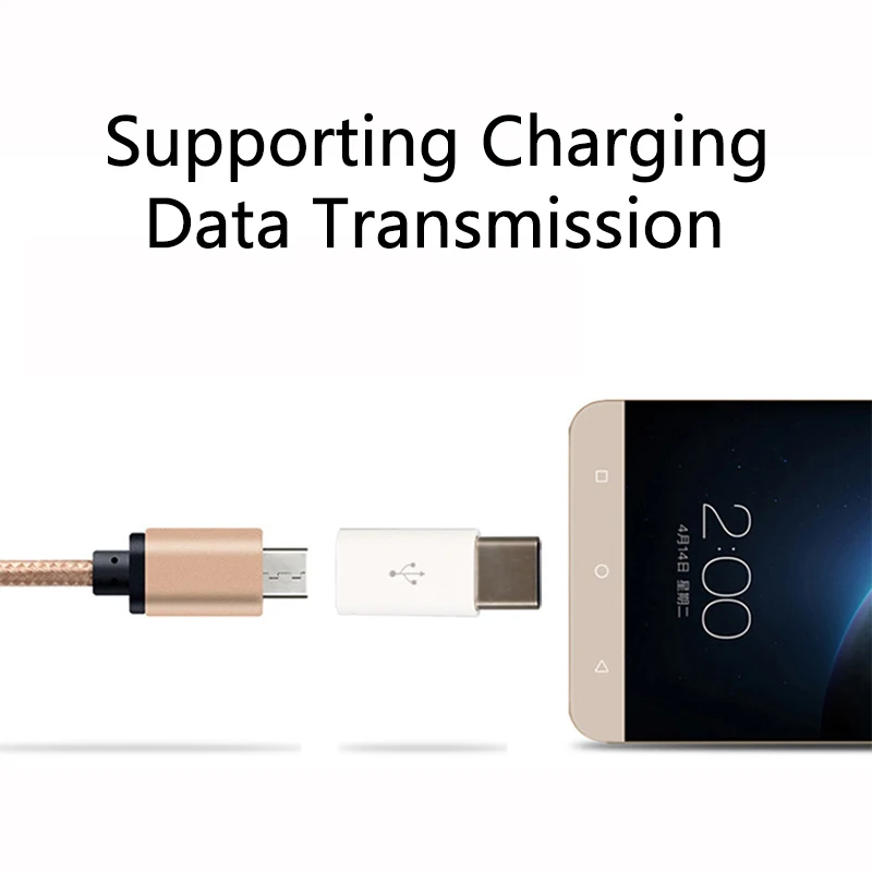 Адаптер с разъемом USB Type C на Micro Usb мини переходник OTG c для зарядки и передачи