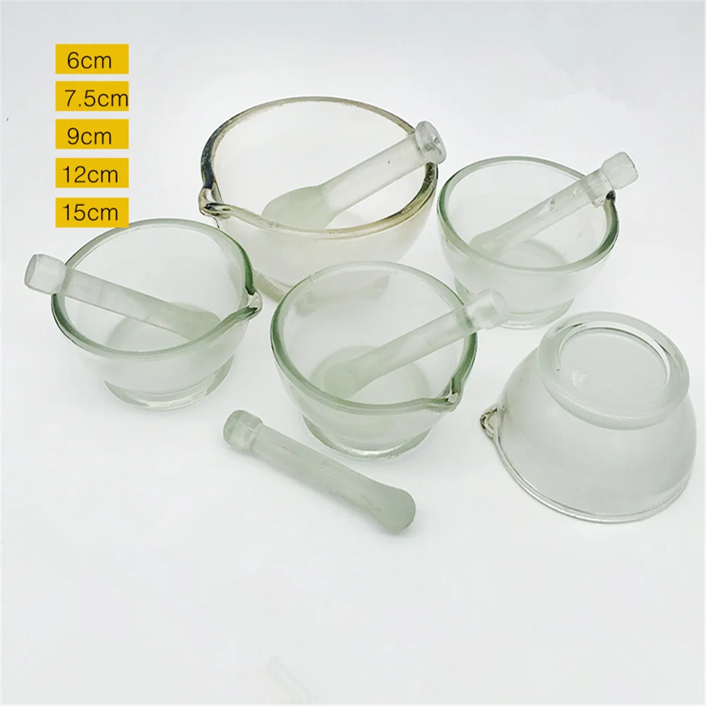 

Высококачественная стеклянная Ступка, 90 мм Стеклянная ступка и пестик