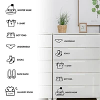 1 set diy wardrobe label stickers clothes cabinets decorative stickers removable home furniture decorative stickers
