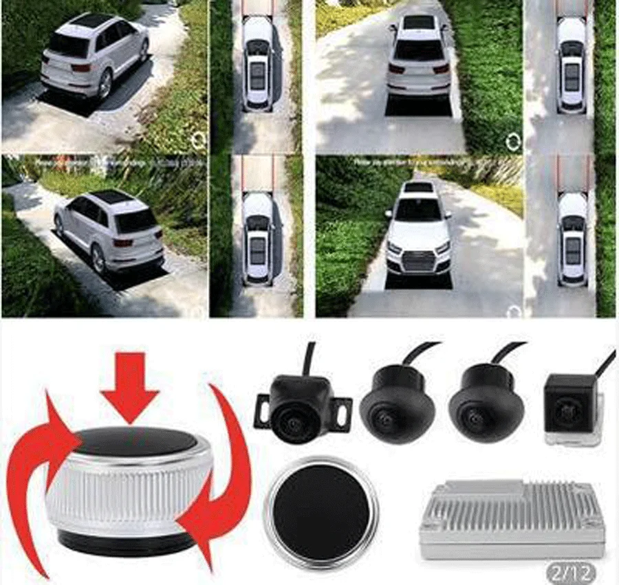 

Matte night vision 2D 3D 360 panoramic 1080P Panorama Camera Car Bird View System 4 Camera Rear/Front/Left/Right