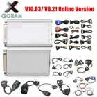 Автомобильный программатор Carprog V10.93, V8.21, 21 адаптер, чип автомобиля Prog 10,93 8,21 ECU, онлайн-Настройка, инструмент сброса подушек безопасности