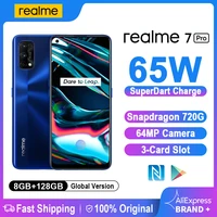 realme 7 pro smartphones nfc android snapgragon 720g 8gb 128gb 64mp smart mobile phones 65w fast charge 4500mah game cell phone