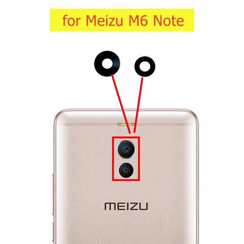 2 шт./лот для Meizu M6 Примечание заднего объектива камеры основная тыловая камера