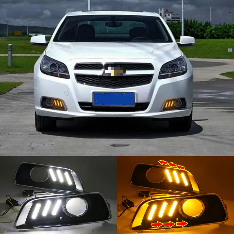 2 шт. для Chevrolet Chevy Malibu 2011-2015 DRL вождения с поворотным сигналом дневной ходовой
