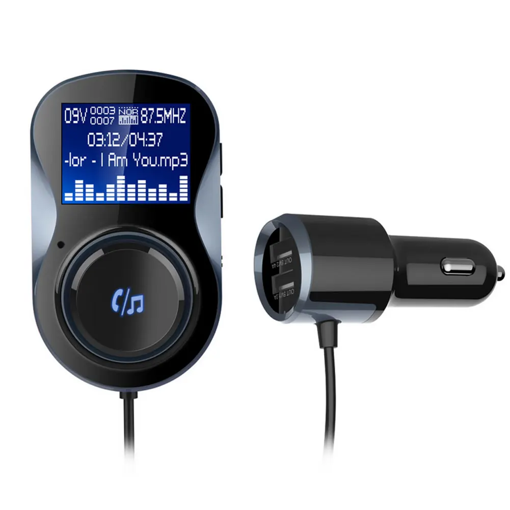 Автомобильный Bluetooth fm передатчик радио адаптер карта двойной порт USB авто