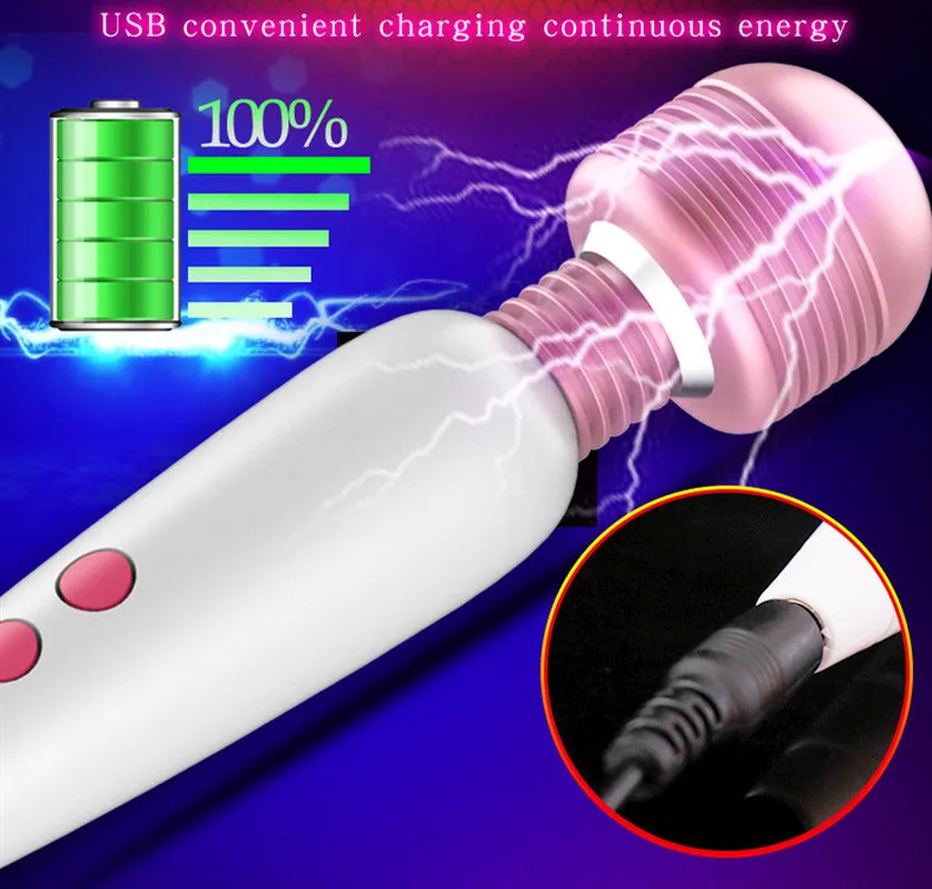 12 Скорость USB Вибратор в виде фаллоимитатора Волшебная палочка Стимулятор