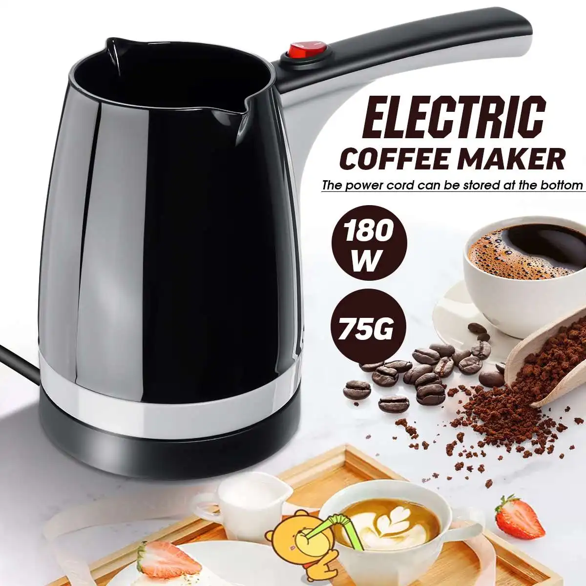 

Coffee Pot Electric Turkish Coffee Maker Turkish Style High Capacity Quick Heat Tea/Milk Making Machine Household Office