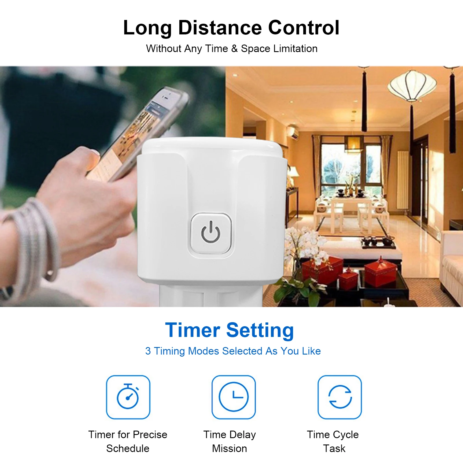 Интеллектуальный инструмент для розетки A-dapter с беспроводным подключением Tuya