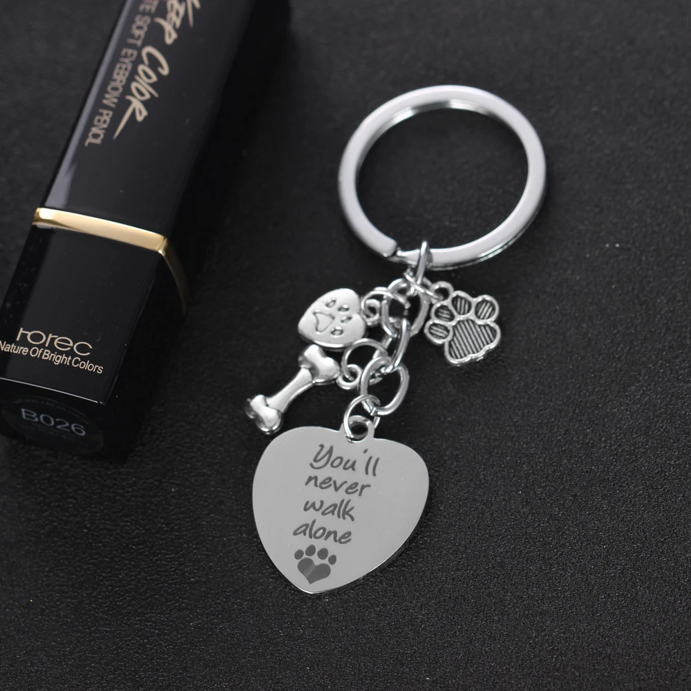 12 шт. брелок с надписью If Love would Save You изображением собаки кошки мемориальная