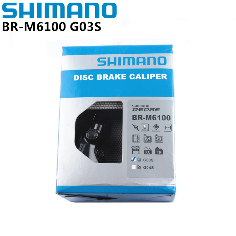 

Shimano DEORE M6100 2 Pistons Bike Bicycle MTB Hydraulic Disc Brake Calipers With G03S G04S Pads Post Mount Brake Calipers