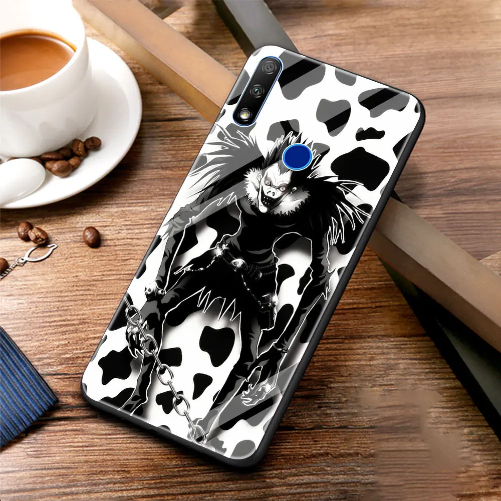 

Cartoon Anime Luxury Phone Soft Edge Case for Honor 8X 9X 20 10 Lite 20 30 Pro Plus Tempered Glass Shell Coque Funda